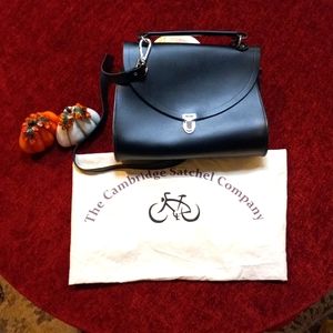 "THE POPPY" BLACK Cambridge Satchel